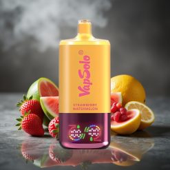 VapSolo Triple 30000 Puffs Wegwerp Vape Aardbei Watermeloen & Citroen Perzik - 40ml, 20/50 mg/ml, Type-C, 3 tanks
