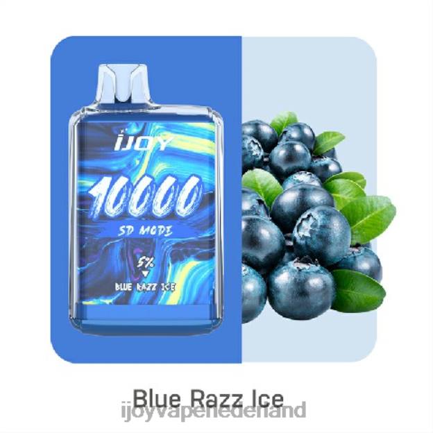 iJOY Bar SD10000 wegwerpbaar - iJOY Vape Review BRJL162 blauw razz-ijs