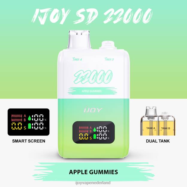 iJOY SD 22000 wegwerpbaar - iJOY Disposable Vape BRJL145 appel gummies