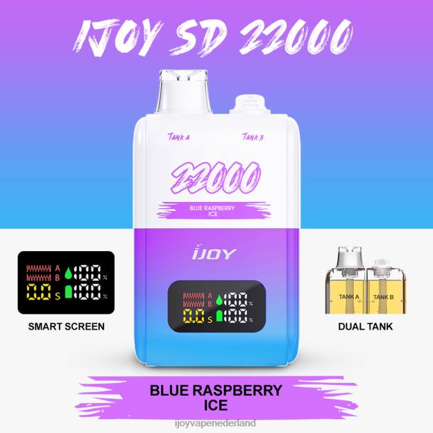 iJOY SD 22000 wegwerpbaar - iJOY Vape Online BRJL149 blauw frambozenijs