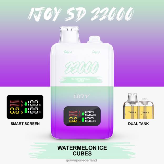 iJOY SD 22000 wegwerpbaar - iJOY Vape Online BRJL159 watermeloen ijsblokjes